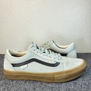 Vans Old Skool Skate Shoes Men's 11.5 Grey Gray Black Suede Gum Sole PopCush